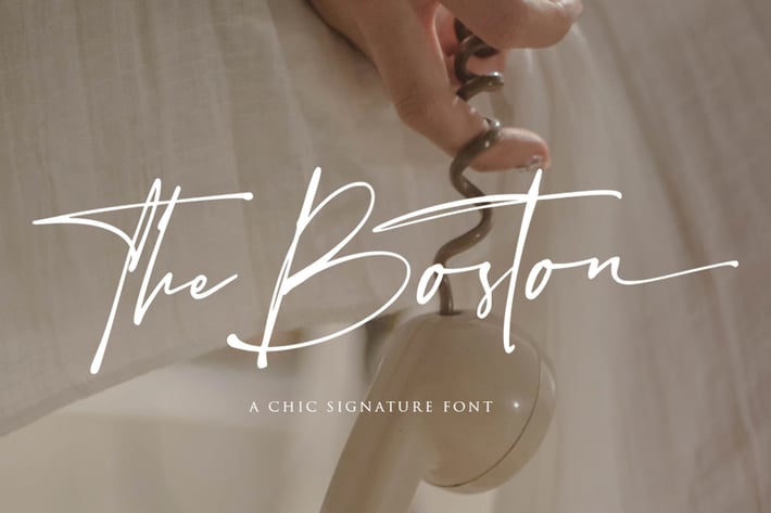 The Boston - Signature Font