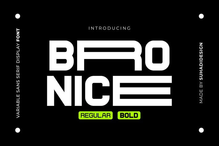 Bronice Extended Width Font