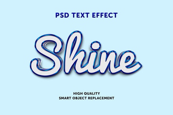 Blue shine text effect