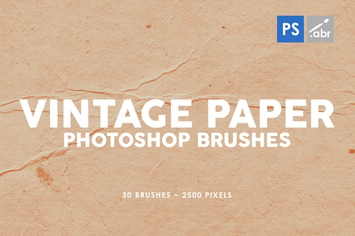 30 Vintage Paper Photoshop Stamp Brushes