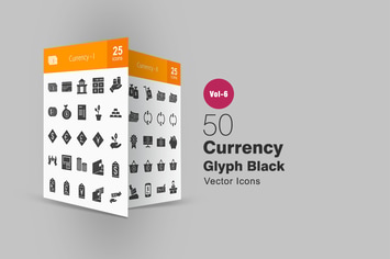 50 Currency Glyph Icons