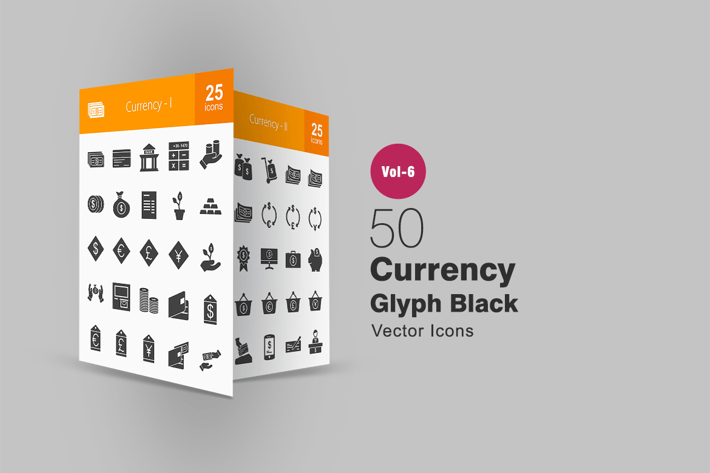 50 Currency Glyph Icons