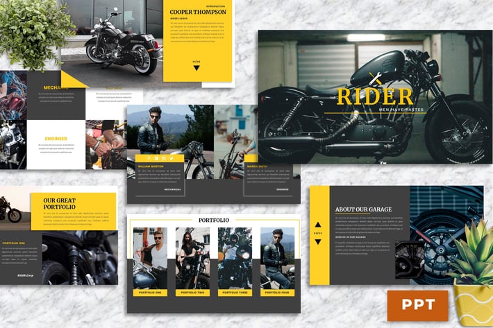 Rider – Motorbike Service PowerPoint Template
