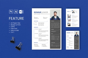 Professional CV And Resume Template Ronnie