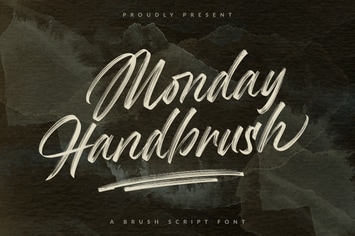Monday Handbrush - Brush Script Font