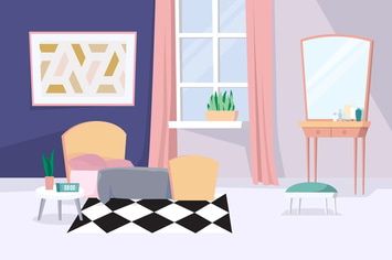 Women's room - Illustration Background