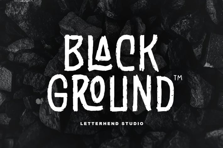 Black Ground - Rustic Typeface