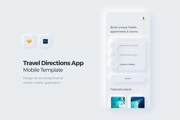 Travel & Booking Mobile App UI Kit Template 2