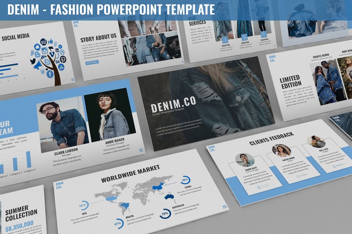 Denim - Fashion Powerpoint Template