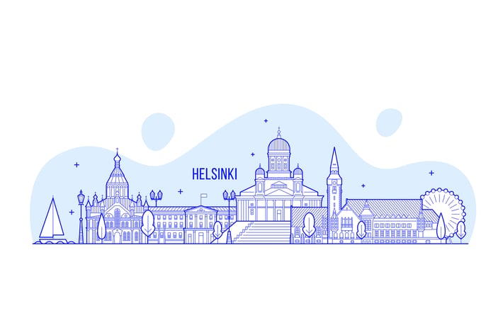 Helsinki skyline, Finland