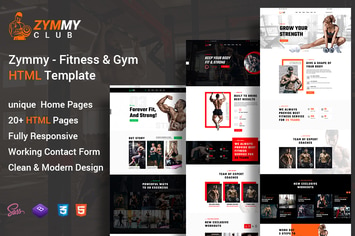 Zymmy - Fitness & Gym HTML Template 