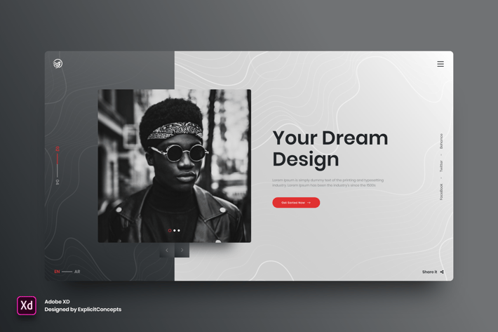 Hero Header Vol 26 - Adobe XD