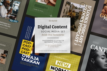 Grid, Digital Content Instagram Pack