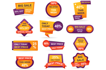Retail Sale Tags Stickers Best Offer