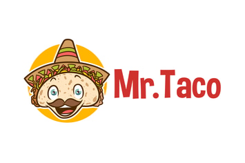 Mr. Taco - Mexican Taco Character Mascot Logo