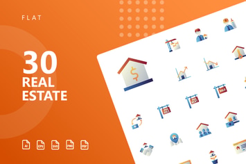 Real Estate Flat Icons