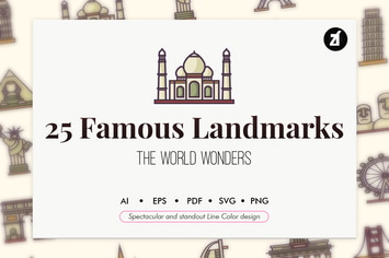 25 Famous landmark elements