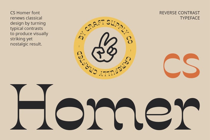 CS Homer – Reverse Contrast Font