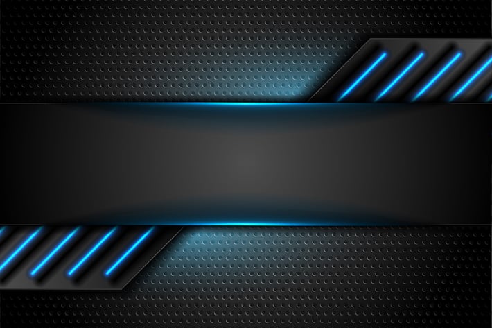 Blue glowing lines on perforated texture