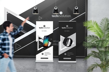 Roll Up Banner Stand Mockup