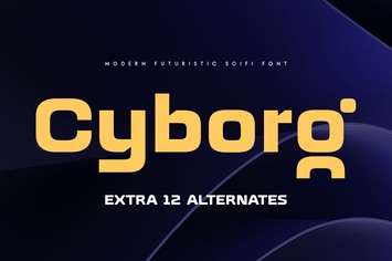 CYBORG - Modern Futuristic Scifi Font