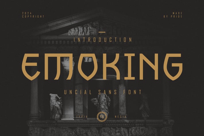 Emoking - Historical Uncial Sans Serif Font