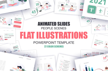 Yoga Flat Illustration Powerpoint Template