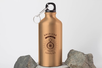Aluminium Sport Bottle Mock Up