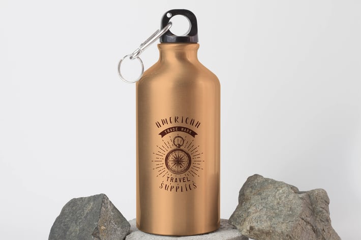 Aluminium Sport Bottle Mock Up