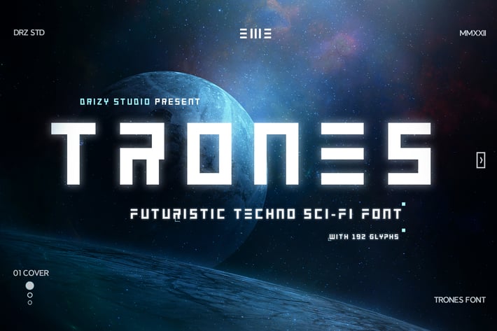 Trones - Techno Sci-Fi Font 