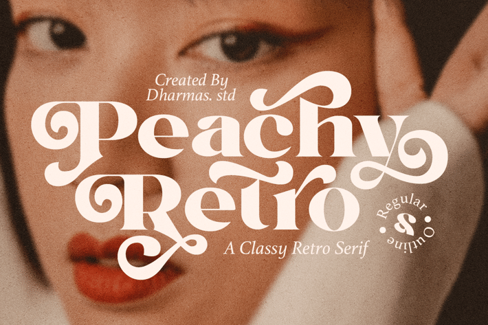 Peachy Retro - Decorative Modern Serif