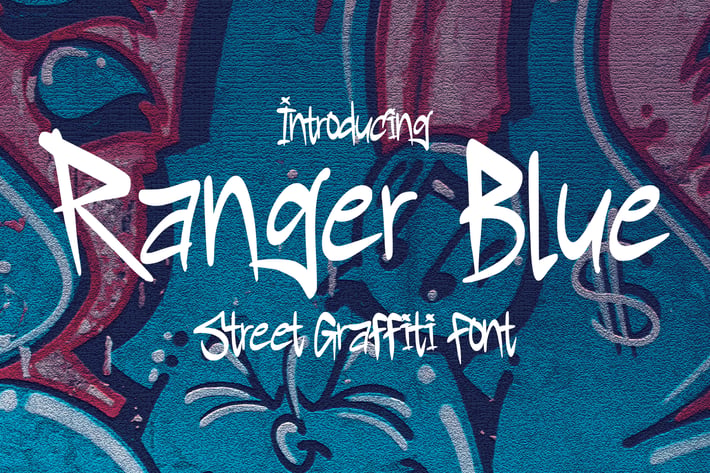 Ranger Blue - Graffiti Font