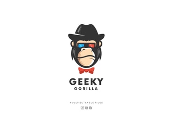 Gorilla Color Mascot Logo