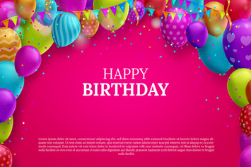 Luxury party balloons and confetti 