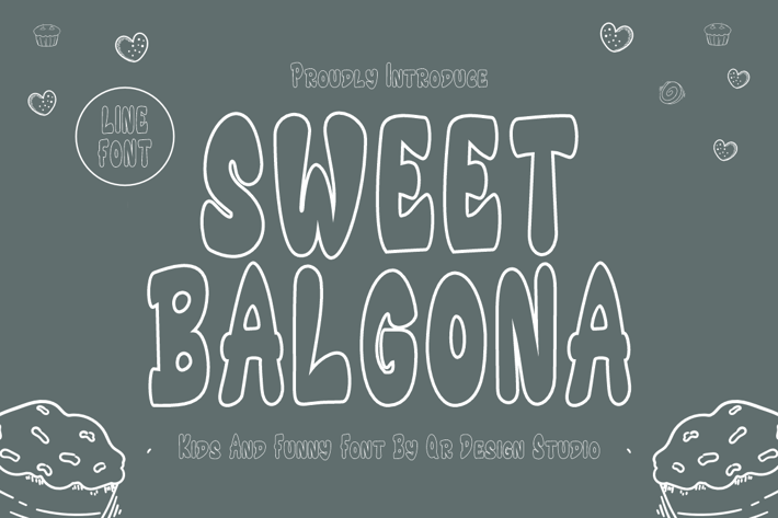 Sweet Balgona - Outline Font