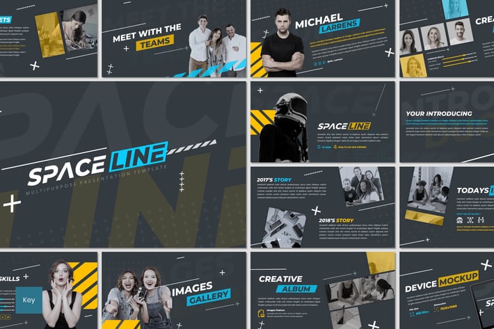 Space Line - Keynote Template