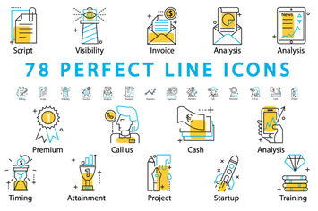 78 PERFECT LINE ICONS