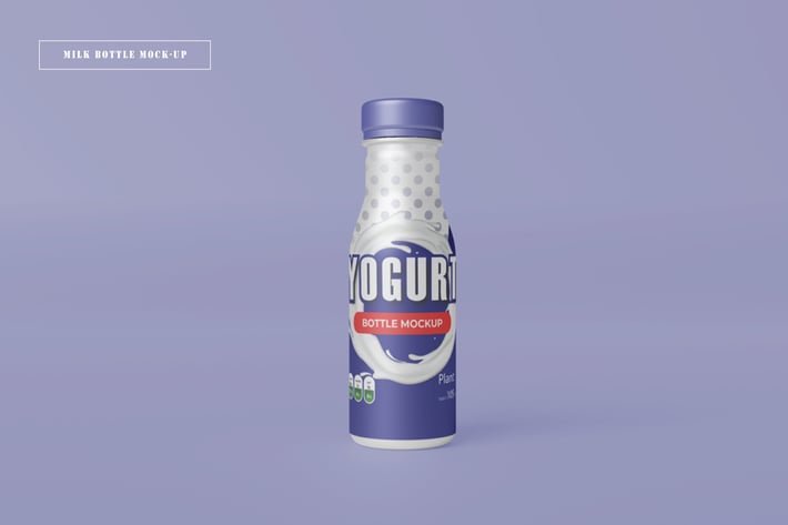 Milk Bottle Mockup