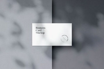 Shadow Overlay Business Card Mockup