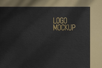Black Paper Logo Mockup