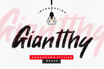 Giantthy Brush Advertisement Font