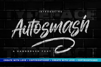 Autosmash - Brush Font