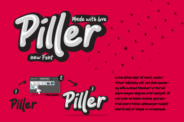 Piller the casual trendy font