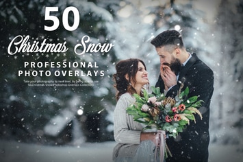 50 Christmas Snow Photo Overlays - Vol 2