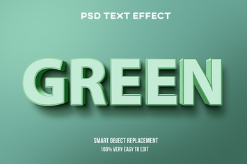 Pastel green text effect
