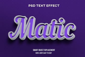 Purple on concrete text effect