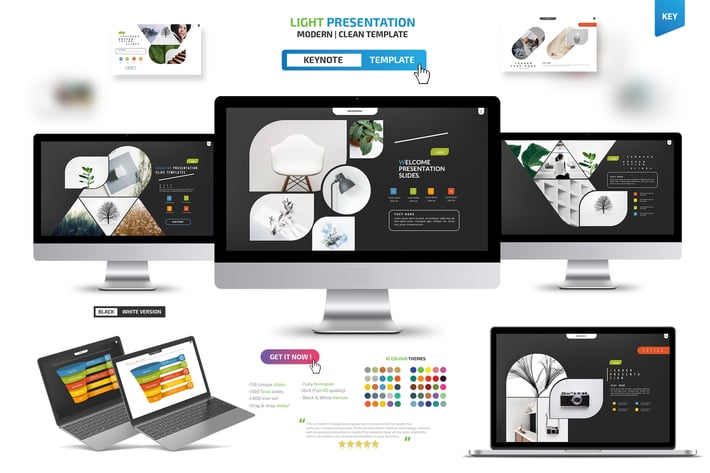 Light Keynote Presentation Templates