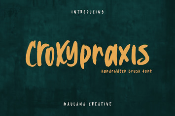 Croxypraxis Handwritten Brush Font