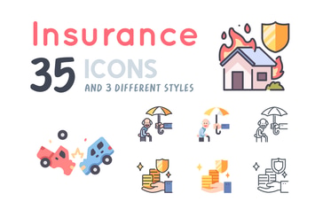 35 Insurance icon set