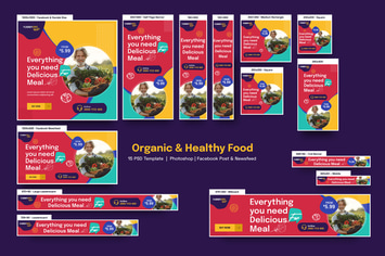Organic & Healthy Food Banners Ad